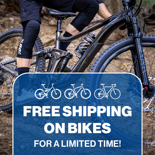 free shipping on bikes for a limited time!