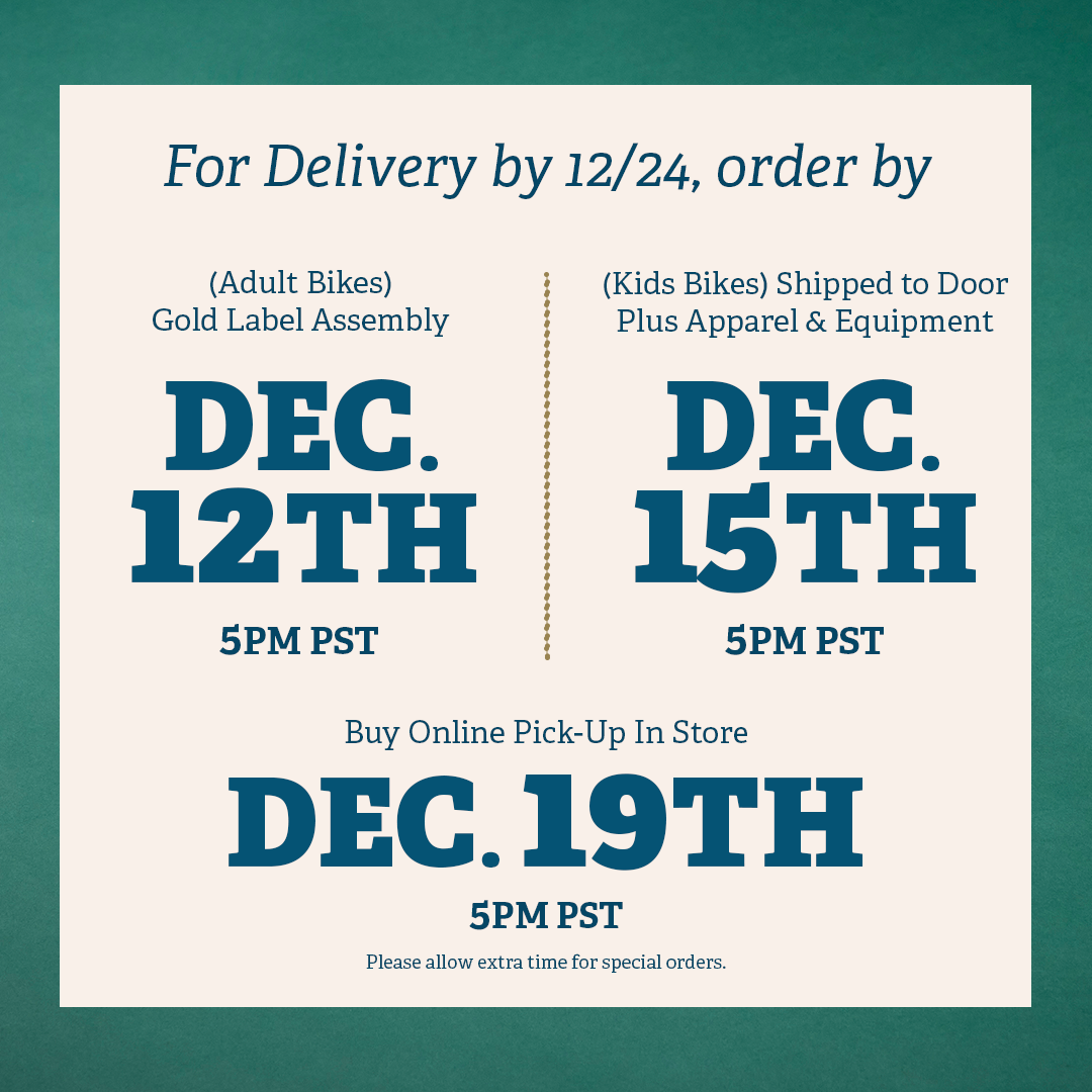 Holiday Shipping Schedule